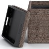 Rockwood - Cube Storage Ottoman with Tray - Mink Brown - 3 of 4