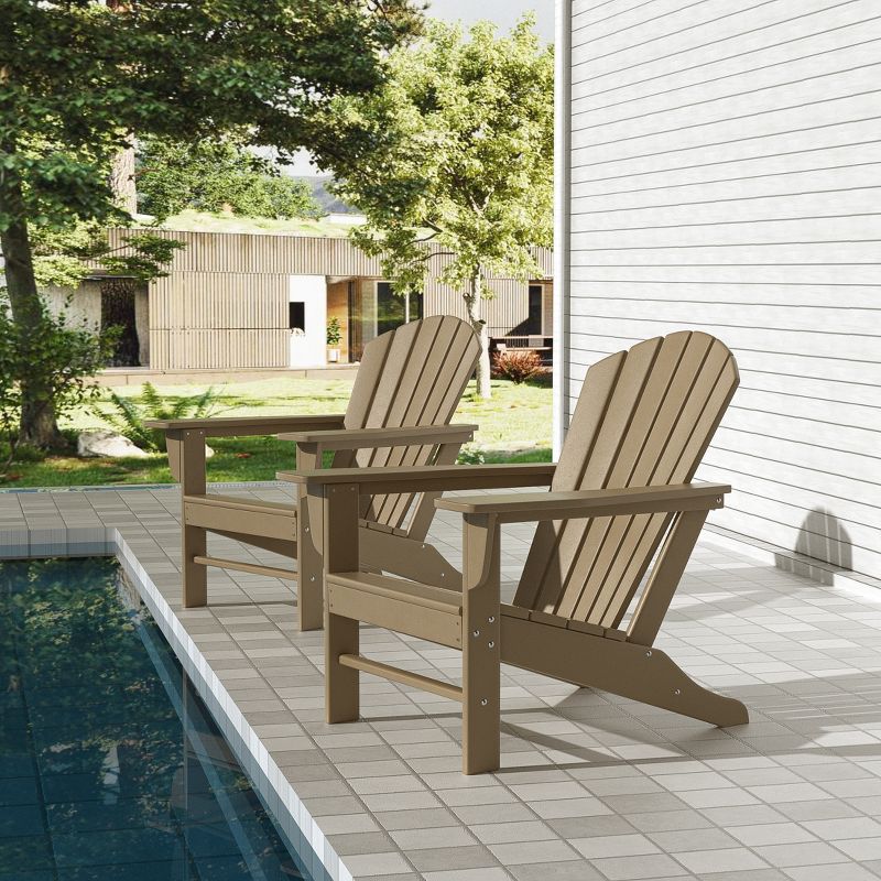 WestinTrends Dylan HDPE Outdoor Patio Adirondack Chair (Set of 2), 2 of 4