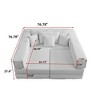 TiramisuBest Oversized 118.2" Modular L-Shaped Sectional Sofa, Upholstered Floor Couch with 6 Pillows for Living, Bedroom, Apartment, Light Grey - 4 of 4