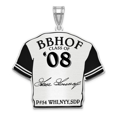 Black Bow Jewelry Sterling Silver Rich GOOSE Gossage Signature Enamel Jersey Pendant