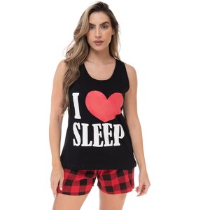 Just Love Womens Tank & Short Cute Pajama Set - Ribbed PJ Sets Sleepwear Loungewear - 1 of 3