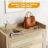 Garvee 41" Tall Rattan Shoe Cabinet, Farmhouse Shoe Storage Cabinet with Doors and Shelves, Wooden Storage Cabinet for Entryway Hallway Closet - 4 of 4