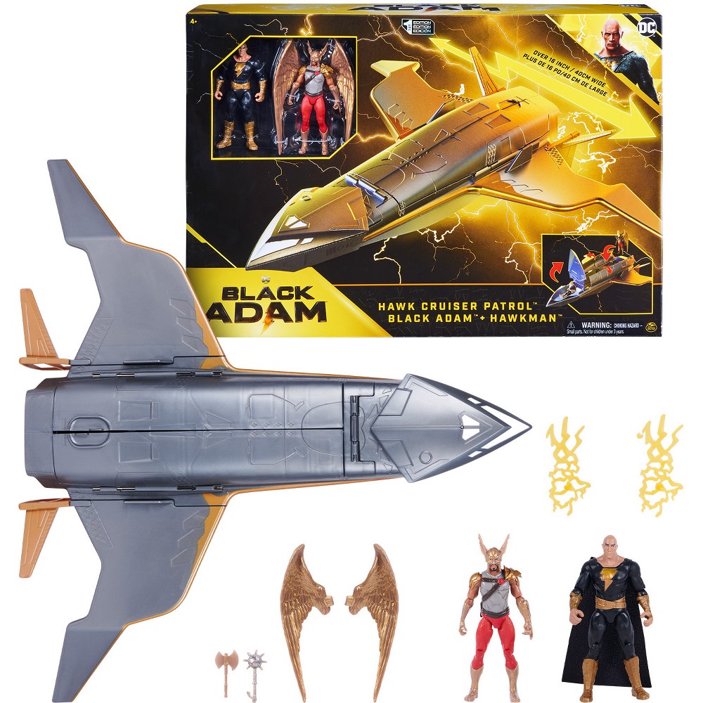 Black Adam 4" Hawk Cruiser Action Figure Vehicle
