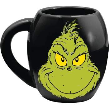 Dr. Seuss The Grinch Resting Grinch Face Heat Reactive Changing Coffee Mug Cup Black