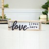 VIP Wood 15.5 in. White Love Lives Here Sign - 2 of 4