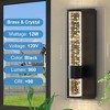 POWLIG 13.7-in 1-Light Black Armed Dimmable Wall Sconces with Full Backplane - 3 of 4