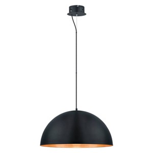 24" 1-Light Gaetano LED Pendant Black and Gold - EGLO: Contemporary Ceiling Fixture, Adjustable, ETL Listed - 1 of 4