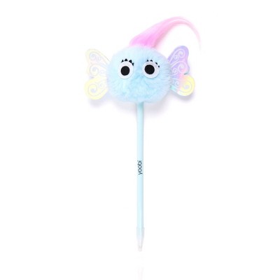 Yoobi Novelty Pom Pom Pen Baby Blue Monster