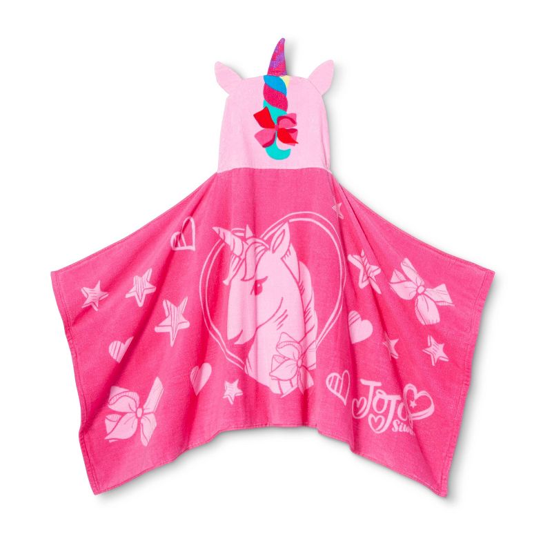 JoJo Siwa Unicorn Kids&#39; Hooded Bath Towel Pink, 4 of 5