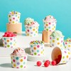 Blue Panda 50 Pack Rainbow Polka Dot Disposable Ice Cream Sundae Cups for Frozen Dessert, Yogurt, Fruit Cocktails, 8 oz - 2 of 4
