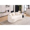 TIRAMISUBEST Double-Seat Compression Sofa-Chenille Fabric with Full Sponge Cushions & 2 Pillows for Living Room, Apartment, or Office - 4 of 4