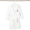 Personalized Linum Kids 100% Polyester SUPER PLUSH Double Brushed Hooded Bathrobe in Purple Bookman Font - 3 of 3