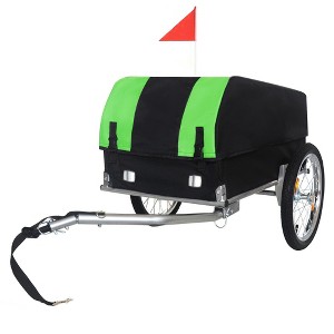 Whisen Heavy-Duty Bike Cargo Trailer with Removable Waterproof Cover with 88 lbs Capacity, 16" All-Terrain Wheels - 1 of 4