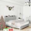 NicBex Full/Queen/King Upholstered Bed Frame with Star Galaxy Projector,Storage Tufted Wingback Headboard with USB Port,Music Speaker,Easy Assembly - 3 of 4