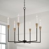 Capital Lighting Avant 6 - Light Chandelier in  Aged Brass/Black - 3 of 4