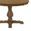 Gulches 46.25" Round Dining Table, Natural Solid Wood+MDF with Pedestal Base, Rustic Wire-Brushed Finish for Home - 4 of 4