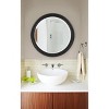 Howard Elliott 36" George Round Matte Black Wood Framed Beveled Mirror - 2 of 4