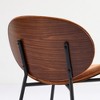 FURNIinspire Accent Chair Mid-Century Modern Shell Chair Tripod Fabric Chair In Walnut Finish Comfortable Backrest, Orange, 26.70"*14.10"*23.30" - 4 of 4