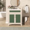 MOEPISY 30 inch Bathroom Vanity Cabinet with Ceramic Sink Combo Set, Solid Wood Frame with Height Adjustable Shelf - 2 of 4