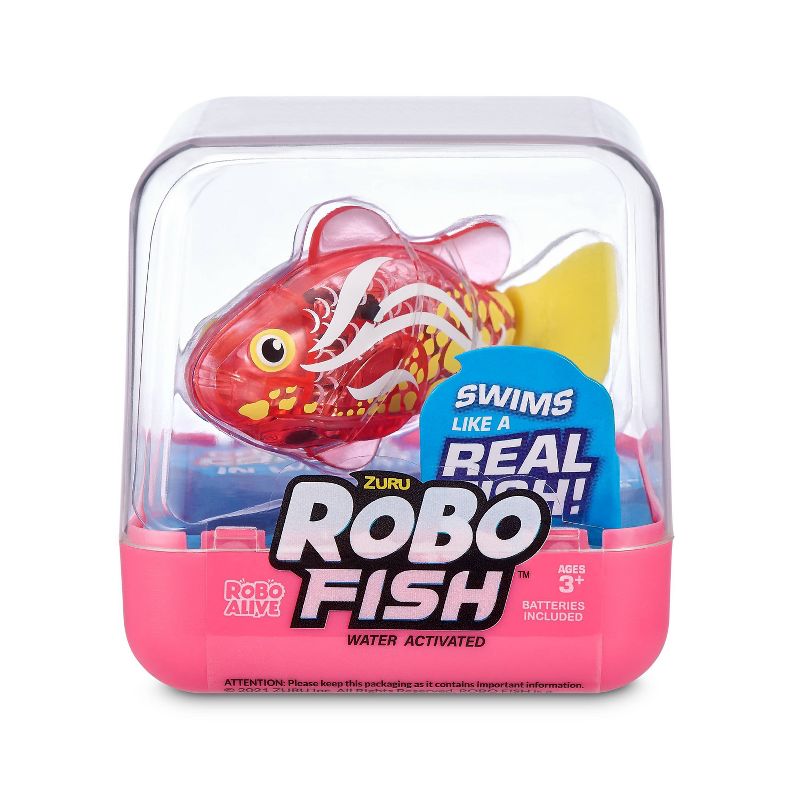 Robo Alive Robo Fish - Pink/Yellow - with Color Change by ZURU, 1 of 10