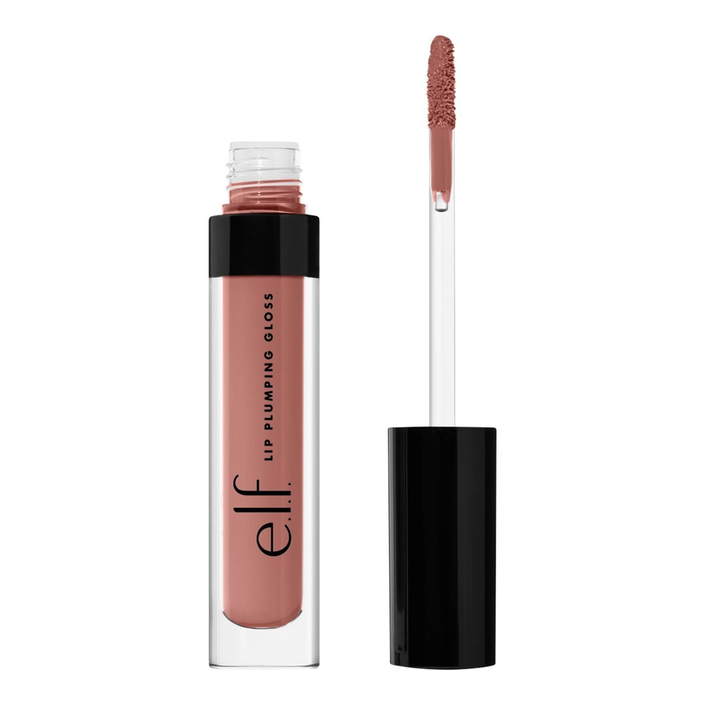 Photos - Other Cosmetics ELF e.l.f. Lip Plumping Gloss - Praline - 0.09 fl oz 