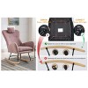 Aukfa Soft Teddy Fabric Rocking Chair w/Pocket - Ergonomic Nursery Glider, Solid Wood Base, 259LB Capacity for Living Room & Bedroom - 4 of 4