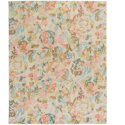 Handmade Blue Floral Wool Tufted 3' x 5' Rug