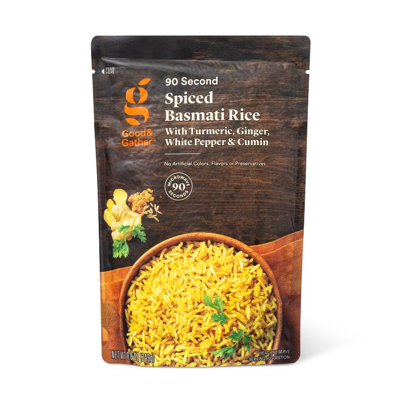 Indian-inspired Spiced Basmati Rice - 8.8oz - Good &#38; Gather&#8482;, 1 of 4