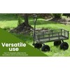 Juggernaut Carts GW3418-GR Heavy Duty Steel Frame 400 Pound Load Capacity Outdoor Utility Garden Wagon with Pneumatic Tires, Green Finish - image 4 of 4