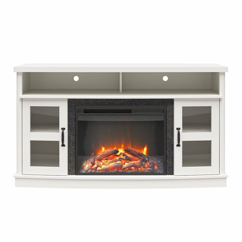 Knox Bay Fireplace Console with Glass Doors TV for TVs up to 60" - Room & Joy, 4 of 10