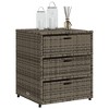 vidaXL Patio Storage Cabinet Gray 21.7 in.x23.2 in.x27.2 in. Poly Rattan - 4 of 4