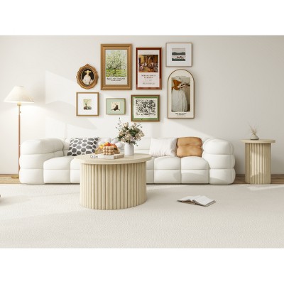 LIVAREEmlen Coffee Table Set of 2 ,Round Coffee Table,Modern Side Tables Accent End Table for Living Room ,Apartment