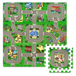 Sorbus interlocking Traffic puzzle play mat for children - 1 of 4