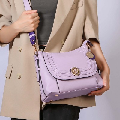 MKF Collection Crossbody Bag with Adjustable Strap, Maggie | MKF Collection by Mia K - Black Cognac — фото 2