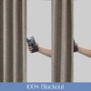 Awesome Home  Linen Texture Blackout Grommet Curtains Pair(2 Panels) - 2 of 4