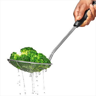 OXO Stainless Steel Scoop and Strain Skimmer: Dishwasher-Safe Skimmer Spoon, 14.6" Length, 5.4" Head Diameter - Thumbnail 4