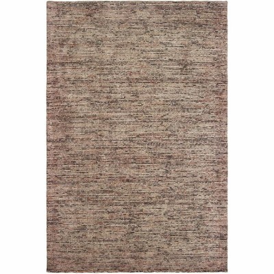 Oriental Weavers Lucent 45907 Taupe/ Pink Indoor Area Rug - 5' x 8'
