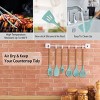 Racxily 11Pcs Silicone Cooking Utensil Set Heat Resist Wooden Handle Silicone Spatula Turner Ladle Spaghetti Server Tongs - 2 of 4