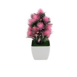 Unique Bargains Artificial Plants Square Pot Pine Tree Plastic 4.72"x4.72"x7.87" 1 Pcs - 1 of 4