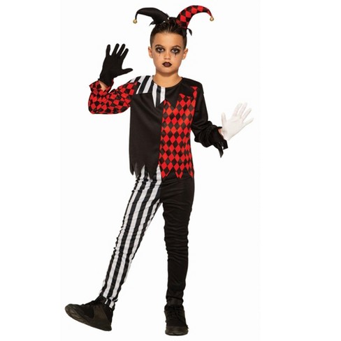 Forum Novelties Girl's Dark Jester Costume Large : Target