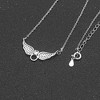 Angel Wings Sterling SilverWomens Cz Pendant Necklace by Ginger Lyne Collection - 4 of 4