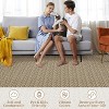 Printed Area Rug, Realistic Braided-Look Textured Rugs, Machine Washable Non-Slip Indoor Carpet for Living Room, Bedroom - 2 of 4