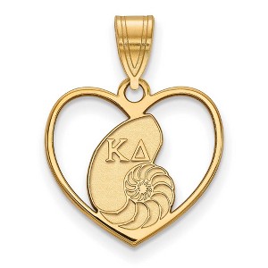 Black Bow Jewelry 14k Yellow Gold Plated Sterling Silver Kappa Delta Greek Life Pendant - 1 of 3