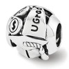 Black Bow Jewelry Sterling Silver with White Crystals College Graduation Bead Charm - 2 of 4