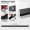 Unique Bargains Aluminum Nylon Door Brush Bottom Sweeps 35.46" x 1.69" Black 1 Pc - 2 of 4