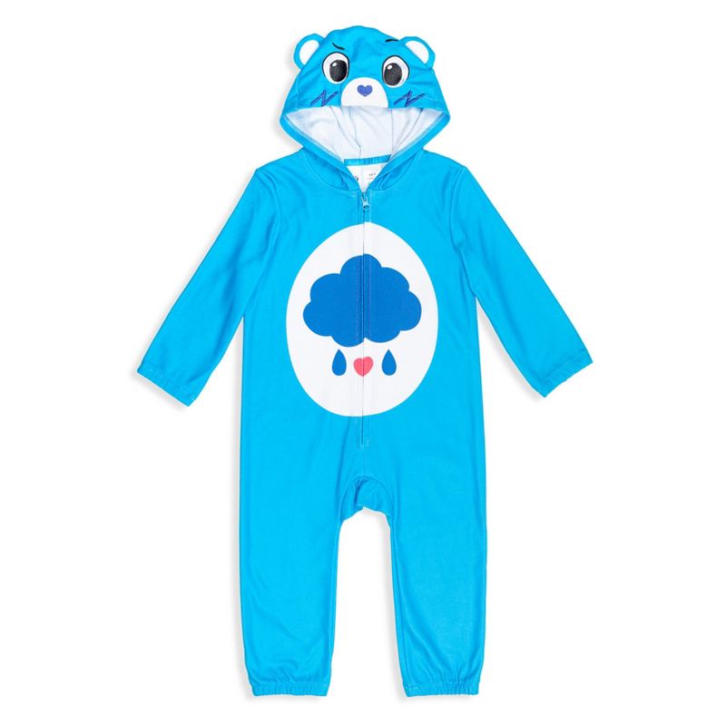 Care Bears Grumpy Bear Fleece Zip Up Costume Pajama Coverall , 5 of 10