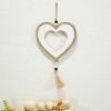 VIP Wood 16 in. Yellow Hanging Heart Ornament Decor - 2 of 4