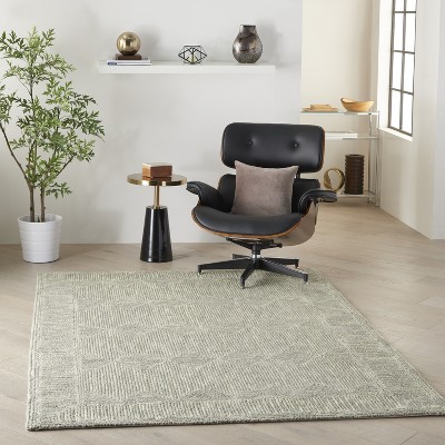 Hand-Tufted Modern Gray Wool 5' x 7' Rectangular Area Rug