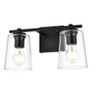 Elegant Lighting Kacey 2 light Black and Clear Bath Sconce - 2 of 4