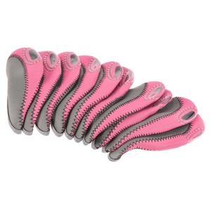 Unique Bargains Waterproof Golf Club Iron Head Covers with Visible Windows 10 Pcs - 1 of 4